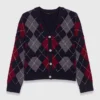 Kort vest met argylepatroon