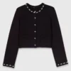 Kort vest met sieradenaccenten