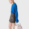 Korte broek met bloemenborduursel