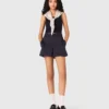 Korte broek met satijneffect