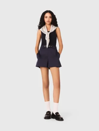 Korte broek met satijneffect