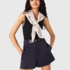 Korte broek met satijneffect