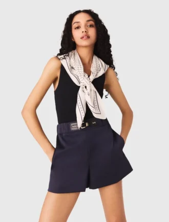 Korte broek met satijneffect