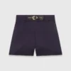 Korte broek met satijneffect