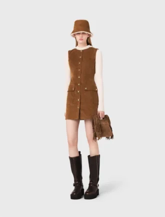 Korte corduroy jurk