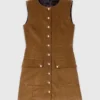 Korte corduroy jurk
