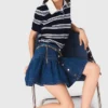 Korte denim rok