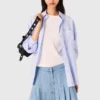 Korte denim rok met plooien en strass