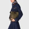 Korte denim rok met voering