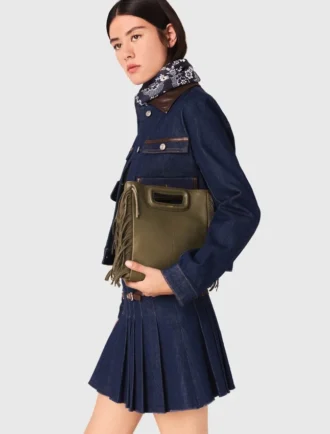 Korte denim rok met voering