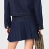 Korte denim rok met voering