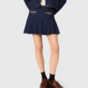 Korte denim rok met voering