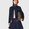 Korte denim rok met voering