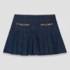 Korte denim rok met voering