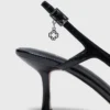 Lakleren slingback-pumps