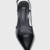 Lakleren slingback-pumps