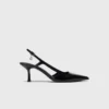 Lakleren slingback-pumps