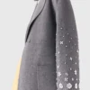Lange dubbelzijdige mantel met strass
