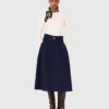 Lange katoenen rok met riem