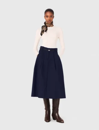 Lange katoenen rok met riem