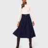 Lange katoenen rok met riem