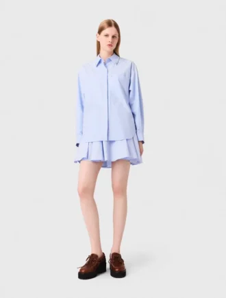 Lange popeline blouse