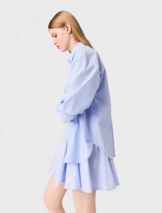 Lange popeline blouse