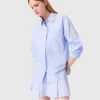 Lange popeline blouse