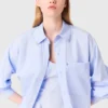 Lange popeline blouse