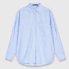 Lange popeline blouse