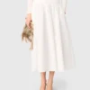 Lange taffeta rok