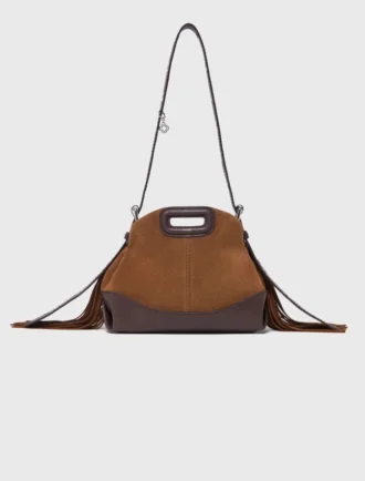 Lederen en suède Miss M Mini-tas
