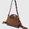 Lederen en suède Miss M Mini-tas