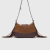 Lederen en suède Miss M Mini-tas