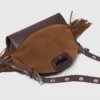 Lederen en suède Miss M Mini-tas