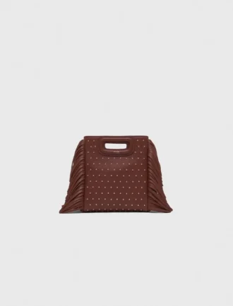Leren M-minitas met studs
