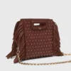 Leren M-minitas met studs