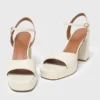 Leren plateausandalen
