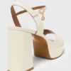 Leren plateausandalen
