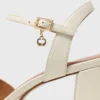 Leren plateausandalen