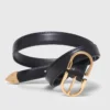 Leren riem met dubbele gesp