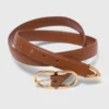 Leren riem met dubbele gesp