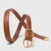 Leren riem met dubbele gesp