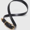 Leren riem met dubbele gesp