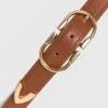 Leren riem met dubbele gesp