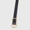 Leren riem met dubbele gesp