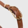 Leren riem met dubbele gesp