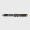 Leren riem met kettingdetails