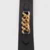Leren riem met kettingdetails