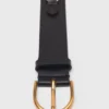 Leren riem met kettingdetails